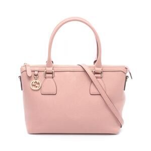 Gucci Interlocking G Handbag Leather Pink